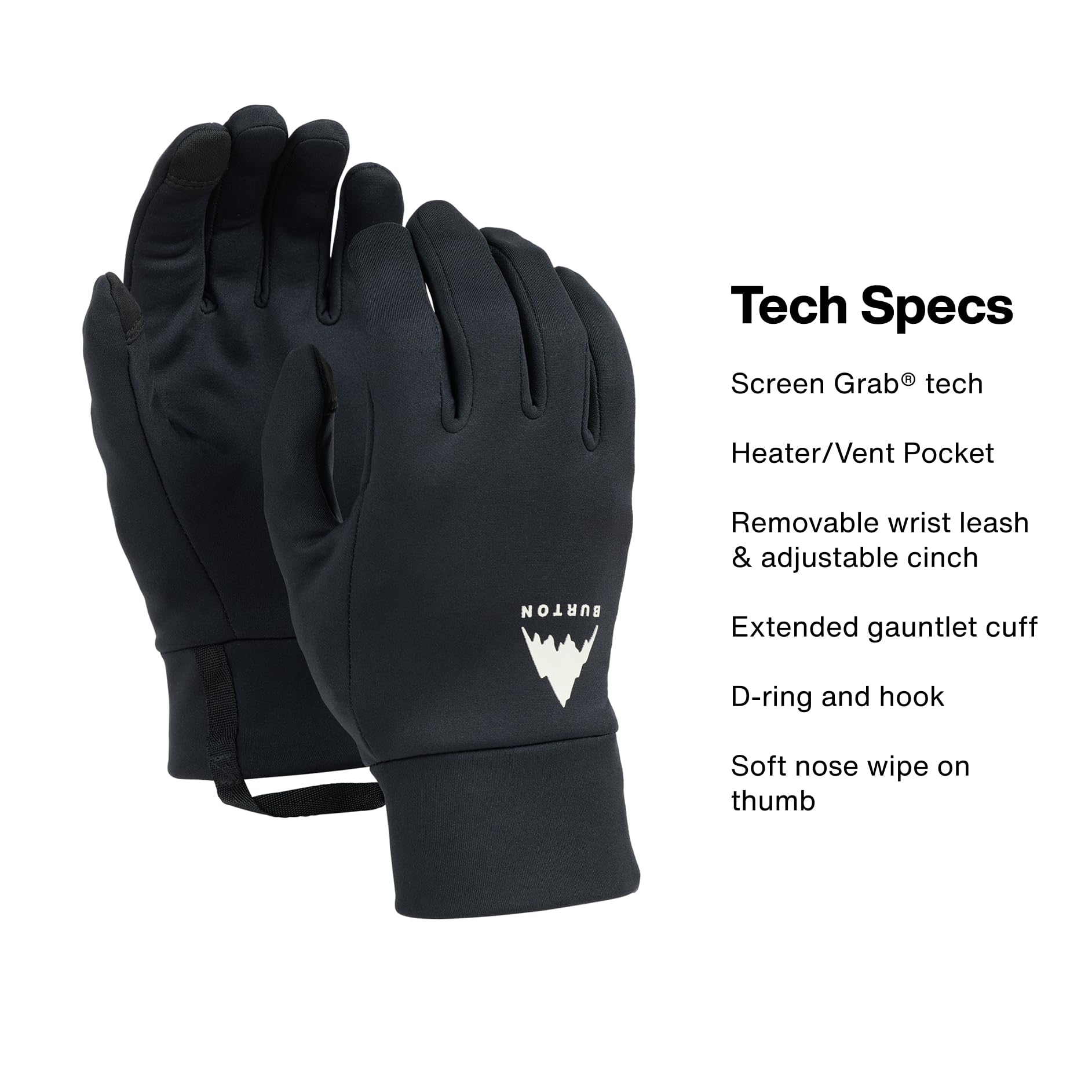Burton Women's Standard Gore-TEX Gloves, True Black, Large